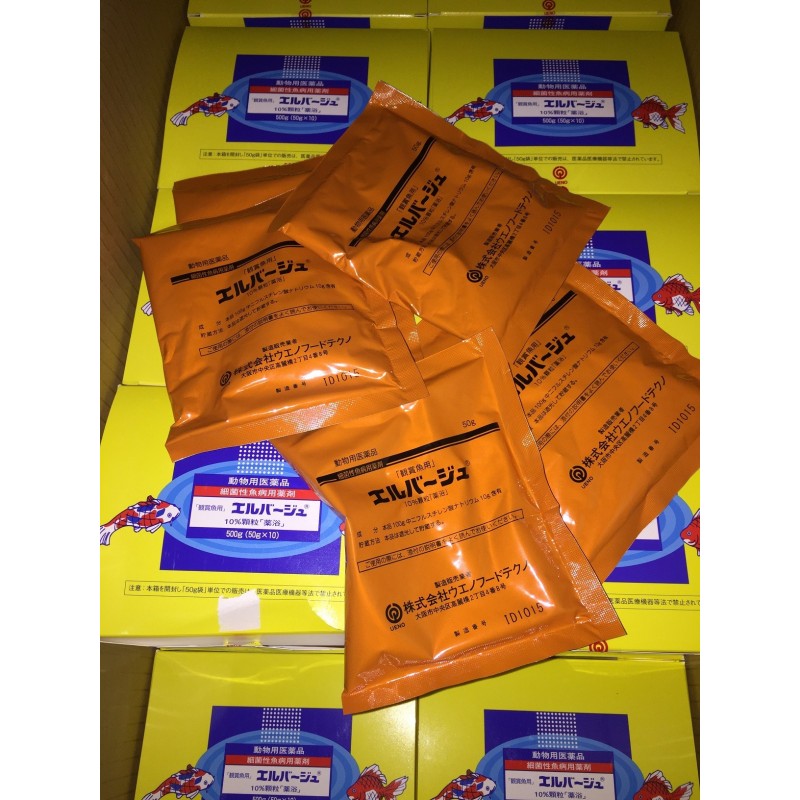 Ueno Elbagin 10% Yellow Powder Fish Treatment β 50 g